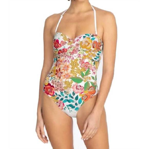 NEW JOHNNY WAS twist bra onepiece swimsuit in multi - Picture 1 of 2